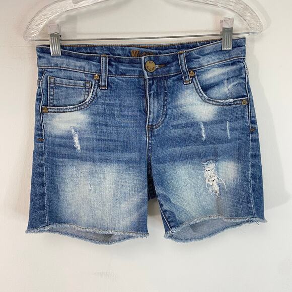 KUT from the Kloth Distressed Cutoff Shorts - Picture 1 of 8